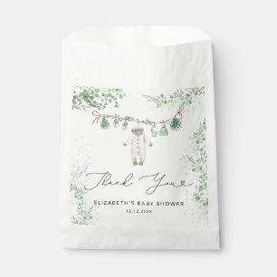 Sacolinha Bebê Roupas Boho Eucalyptus Chá de fraldas Obrigad