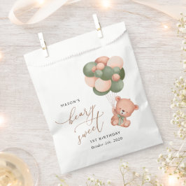 Sacolinha Bebê Urso, Balões Verdes, Primeiro Aniversário