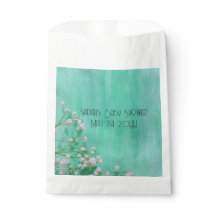 Bebês brancos e verdes em Chá de fraldas de sangue