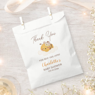 Sacolinha Bee Chá de fraldas Floral Honeycomb