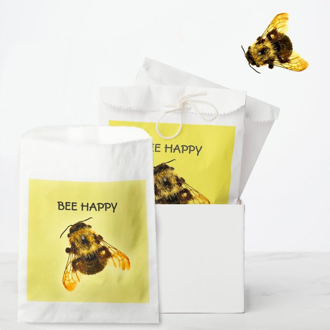 Sacolinha Bee Happy Yellow Bumblebee Yellow (Criador carregado)