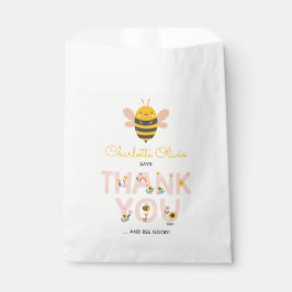 Sacolinha Bee Yellow & Pink Floral ONE Baby's primeiro anive