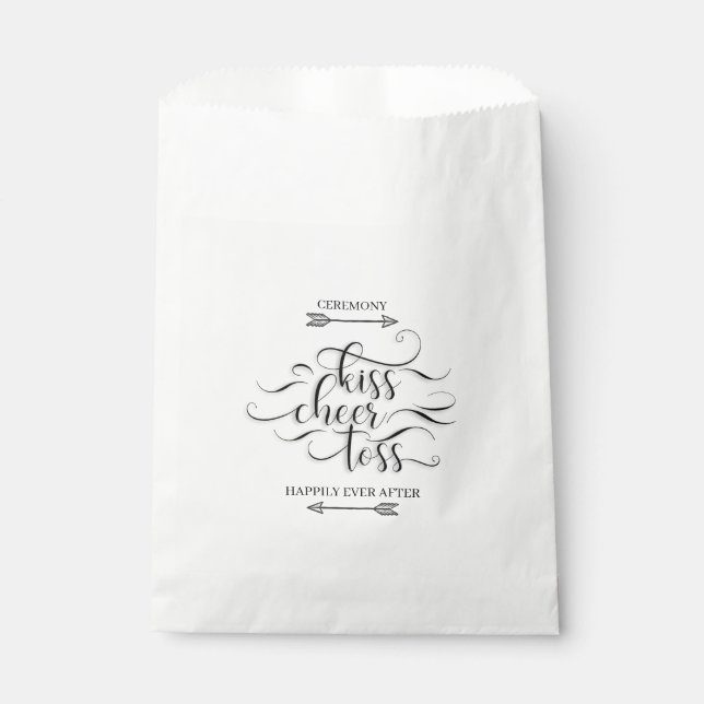 Sacolinha Beijo Cheer Toss - Sair da Aisle de Casamento Thro (Frente)