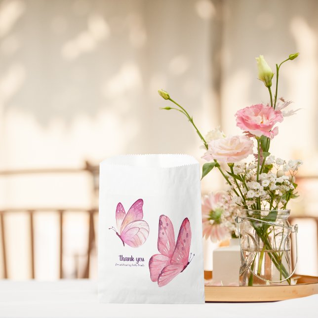 Sacolinha Beijos borboletas e Chá de fraldas de desejos | Co (Criador carregado)