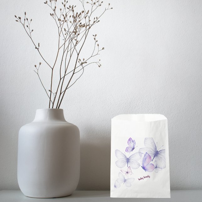 Sacolinha Beijos borboletas e desejos de bebês | Borboleta R (Criador carregado)