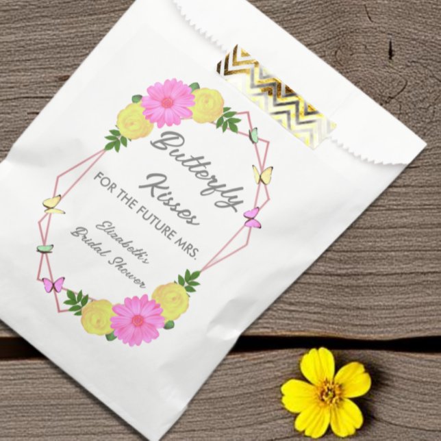 Sacolinha Beijos de Borboleta Para o Futuro Casamento da Sra (Criador carregado)
