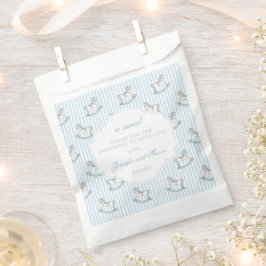 Sacolinha Belo cavalo azul de balanço bebê chá obrigado você