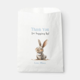 Sacolinha Belo Coelhinho Azul Aniversário Obrigado Bolsas Fa