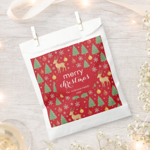 Sacolinha Berrendas de Aquarela e Árvore de Natal -