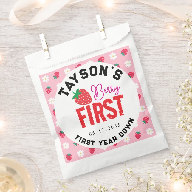 Sacolinha Berry First Birthday primeiro aniversario Strawber (Cortado)