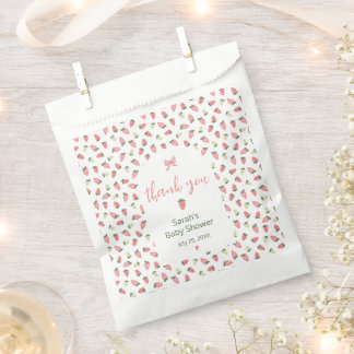 Sacolinha Berry Sweet Strawberry Baby Shower Thank You