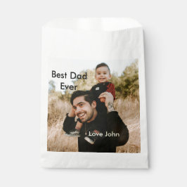 Sacolinha Best dad ever father's dad gift photo name simple