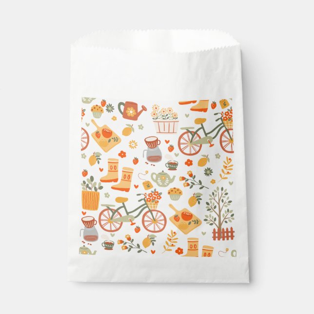 Sacolinha bicicleta de jardim de chalé (Frente)