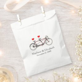 Sacolinha Bicicleta Tandem Vintage Fofa Casamento Personaliz