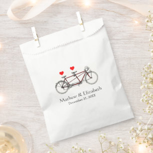 Sacolinha Bicicleta Tandem Vintage Fofa Casamento Personaliz