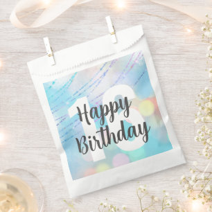 Sacolinha Big Number Bokeh Birthday Favorece Bolsas