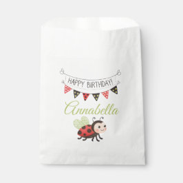 Sacolinha Birthday Ladybug Treat Bag