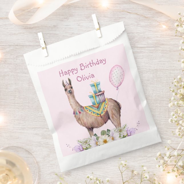 Sacolinha Birthday Llama (Cortado)
