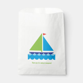 Sacolinha Birthday Tret Bag Sail Boat
