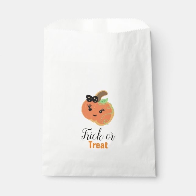 Sacolinha Biscoito de Abóbora Fofo de Halloween (Frente)