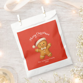Sacolinha Biscoito de Natal Fofo com Chapéu de Papai Noel -