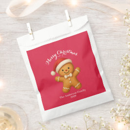 Sacolinha Biscoito de Natal Fofo com Chapéu de Papai Noel -