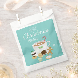 Sacolinha Biscoitos de Natal e chocolate quente férias      