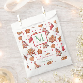 Sacolinha Biscoitos de Natal Feliz Natal Monograma