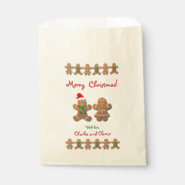 Sacolinha Biscoitos de pão-de-gengibre celebrando o Natal