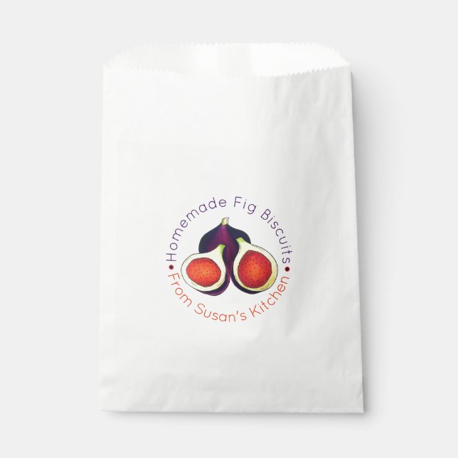 Sacolinha Biscoitos Fig Homemade Cookies Fitas Por (Frente)