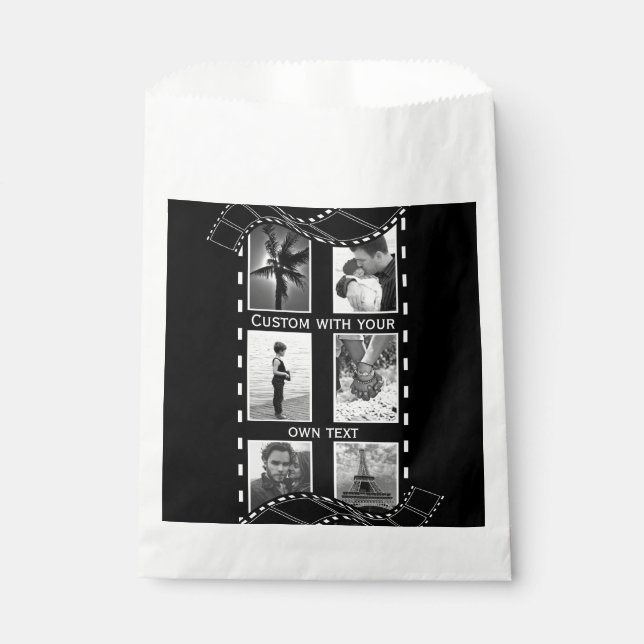 Sacolinha Black and White Film Reel Custom Photo (Frente)