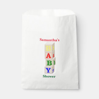 Sacolinha Blocos de Bebê Chá de fraldas Favor Bag