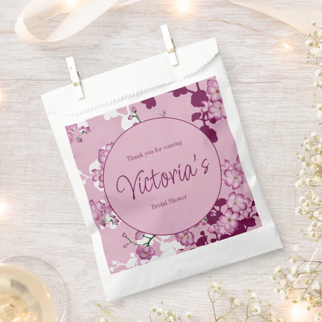 Sacolinha Blossomas de Cereja Rosa Elegante À Tarde Chá (Cortado)