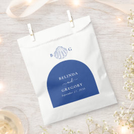 Sacolinha Blue Clam Seashells Coastal Seaside Beach Wedding