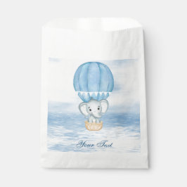 Sacolinha Blue Elephant Hot Air Balloon Favor Bag