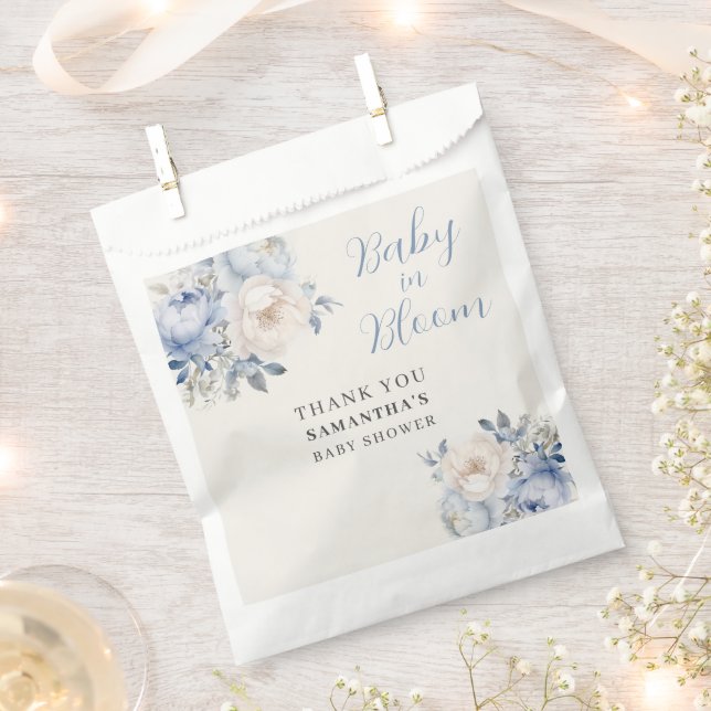 Sacolinha Blue Floral Boy Baby In Bloom Chá (Cortado)