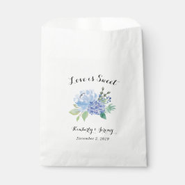 Sacolinha Blue Hydrangea Floral Weding Favor Bag