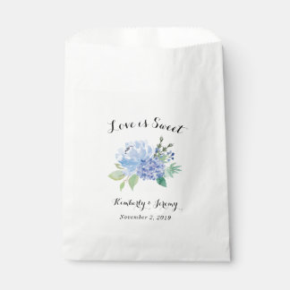 Sacolinha Blue Hydrangea Floral Weding Favor Bag