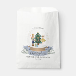 Sacolinha Blue Nutcracker Primeiro Aniversário Favorece o Tr