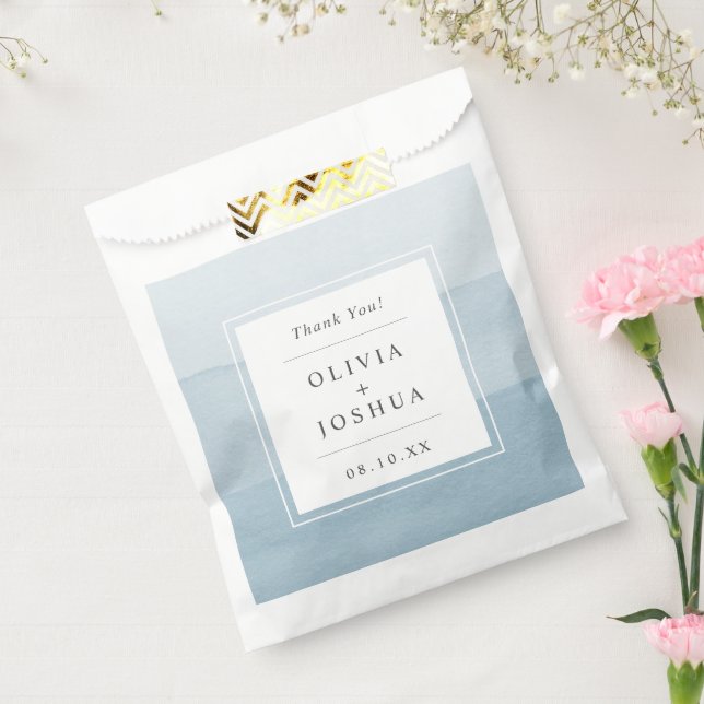 Sacolinha Blue Ombre Obrigado Casamento (Selado)