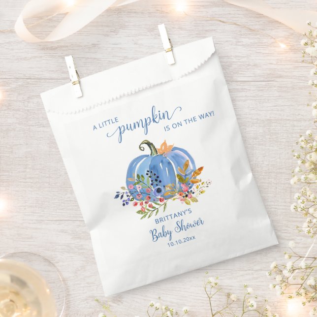 Sacolinha Blue Pumpkin Whimsical Baby Shower (Cortado)