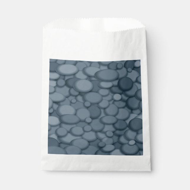 Sacolinha Blue River Rock Pebbles Art (Frente)