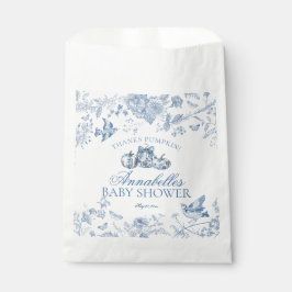 Sacolinha Blue Toile Pumpkin French Fall Baby Shower Dessert