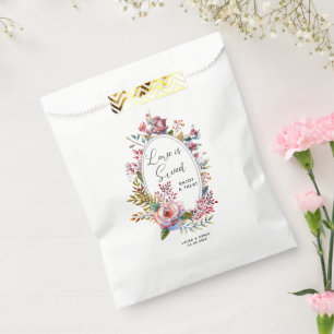 Sacolinha Blush Floral Wreath Love É Sweet Wedes