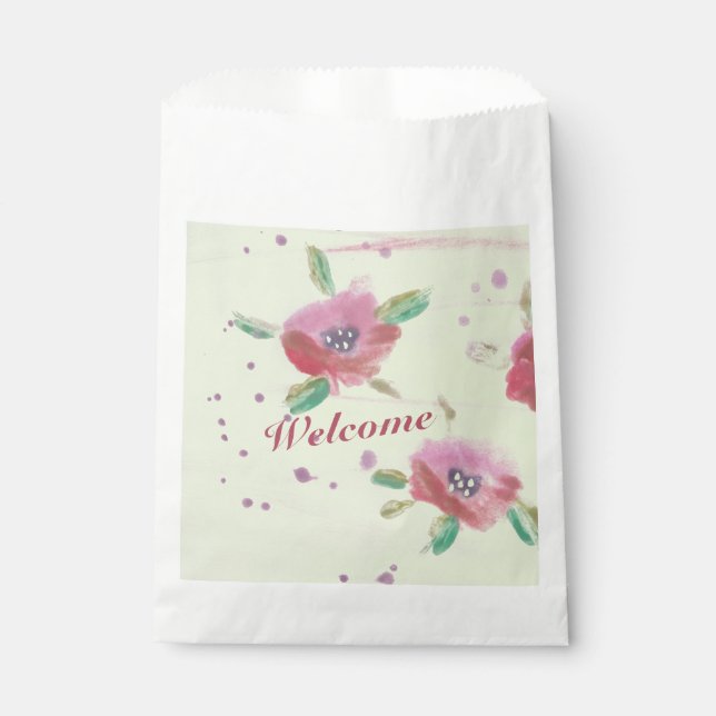 Sacolinha Boas-vindas a eventos floridos (Frente)