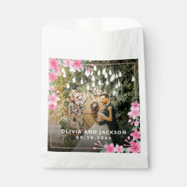 Sacolinha Boas-vindas ao casamento do Frame de Ouro Floral R