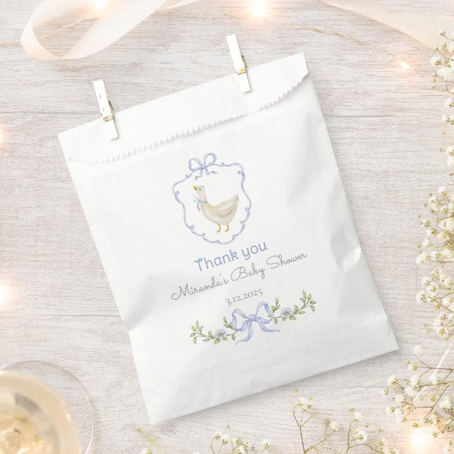 Sacolinha Bobo ganso Blue Crest chá bebê Obrigado (Cortado)