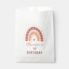 Sacolinha Bohemian Terracotta Rainbow Birthday