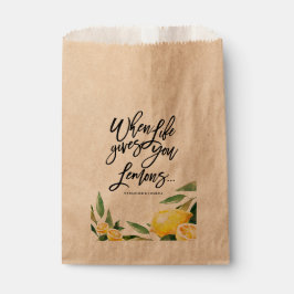 Sacolinha Bohemian Watercolor Lemon Weding Favor Bag