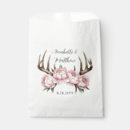 Sacolinha Boho Antler com Casamento de Peões Rosa